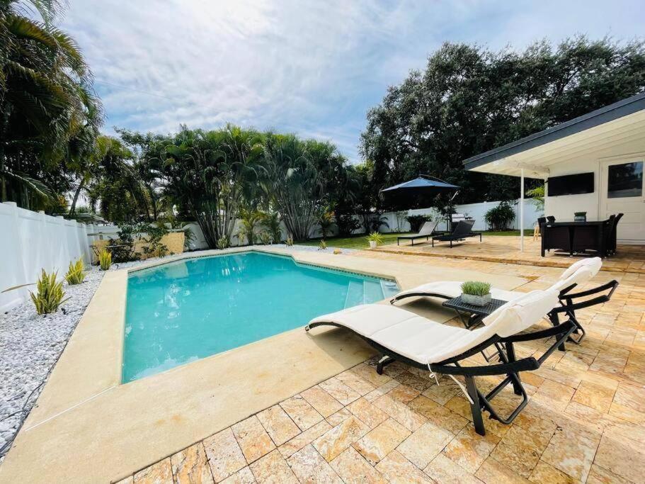 Tropical Oasis House Private Pool Family Yard Villa ฟอร์ต ลอเดอร์เดล ภายนอก รูปภาพ